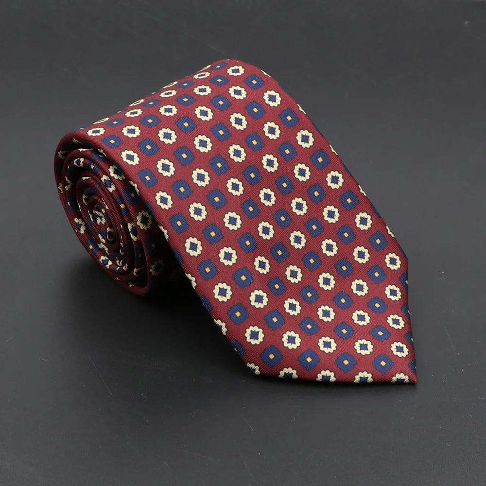 ZONFAZ Soft Bohemian Silk Ties Men's Fashion Polka Dot Necktie