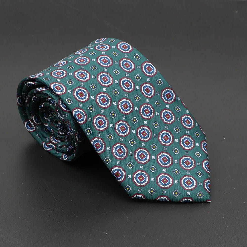 ZONFAZ Soft Bohemian Silk Ties Men's Fashion Polka Dot Necktie