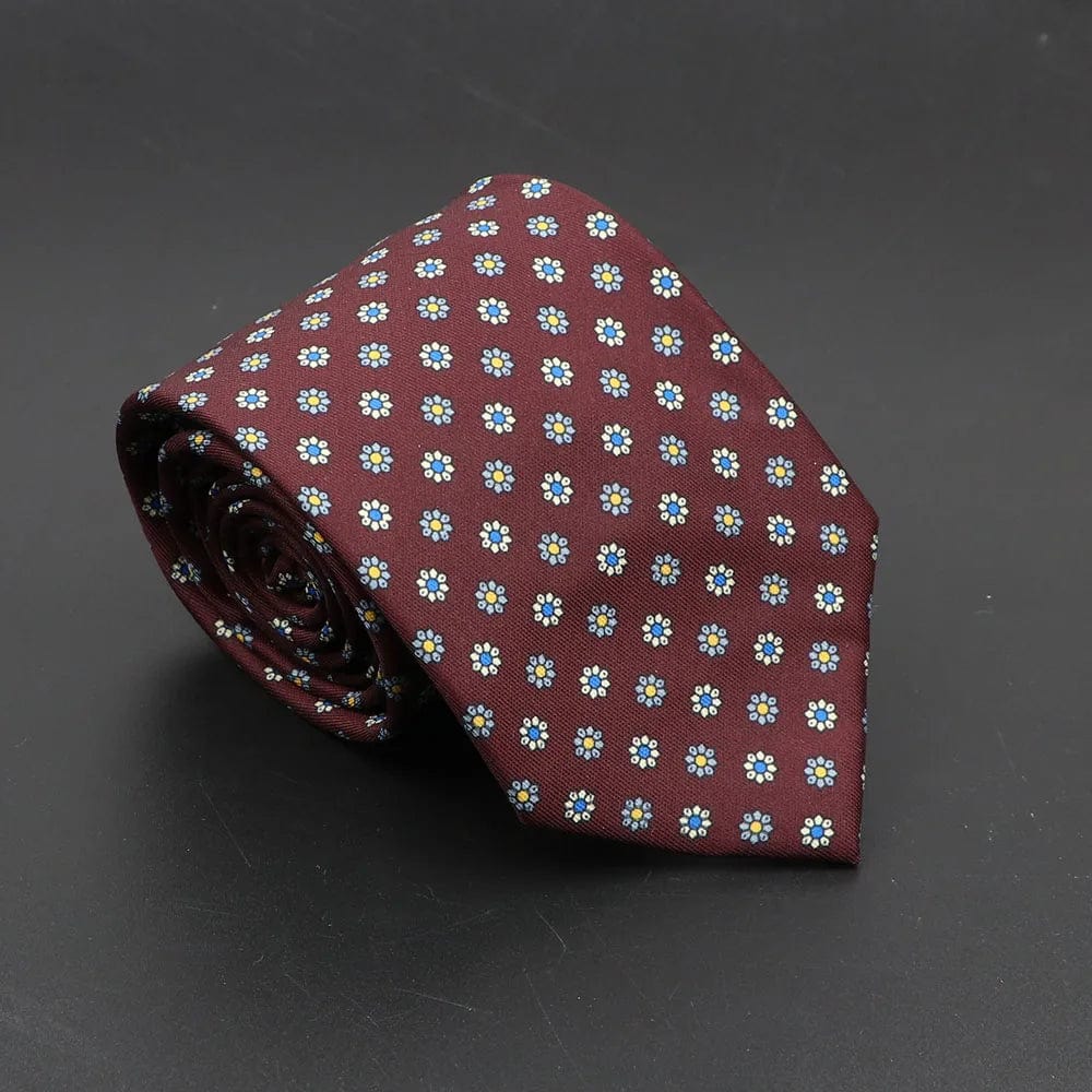 ZONFAZ Soft Bohemian Silk Ties Men's Fashion Polka Dot Necktie