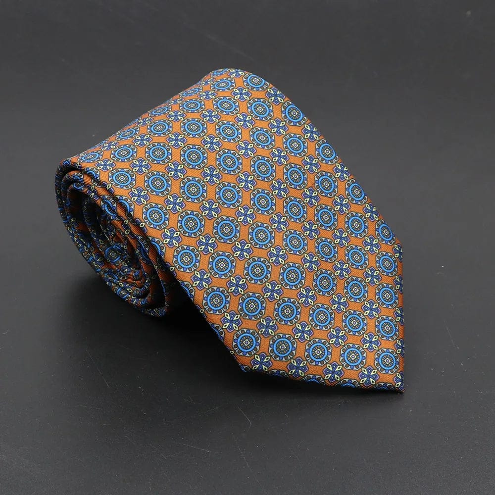 ZONFAZ Soft Bohemian Silk Ties Men's Fashion Polka Dot Necktie