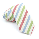 ZONFAZ Soft Cotton Plaid Striped Ties For Men Women Skinny Causal Suits Ties