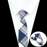 ZONFAZ Soft Cotton Plaid Striped Ties For Men Women Skinny Causal Suits Ties