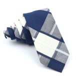 ZONFAZ Soft Cotton Plaid Striped Ties For Men Women Skinny Causal Suits Ties