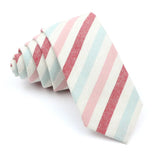 ZONFAZ Soft Cotton Plaid Striped Ties For Men Women Skinny Causal Suits Ties