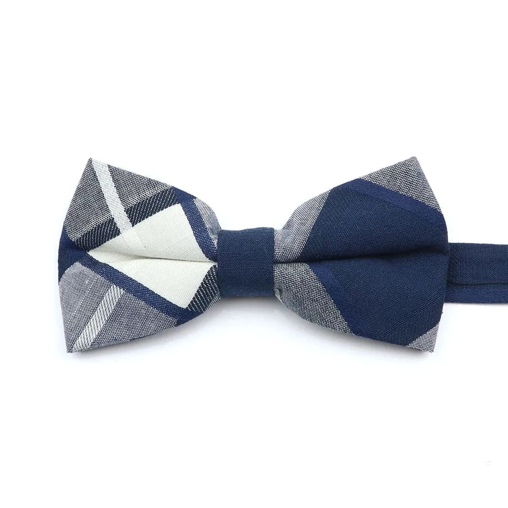 ZONFAZ Soft Cotton Striped Rainbow Bowtie