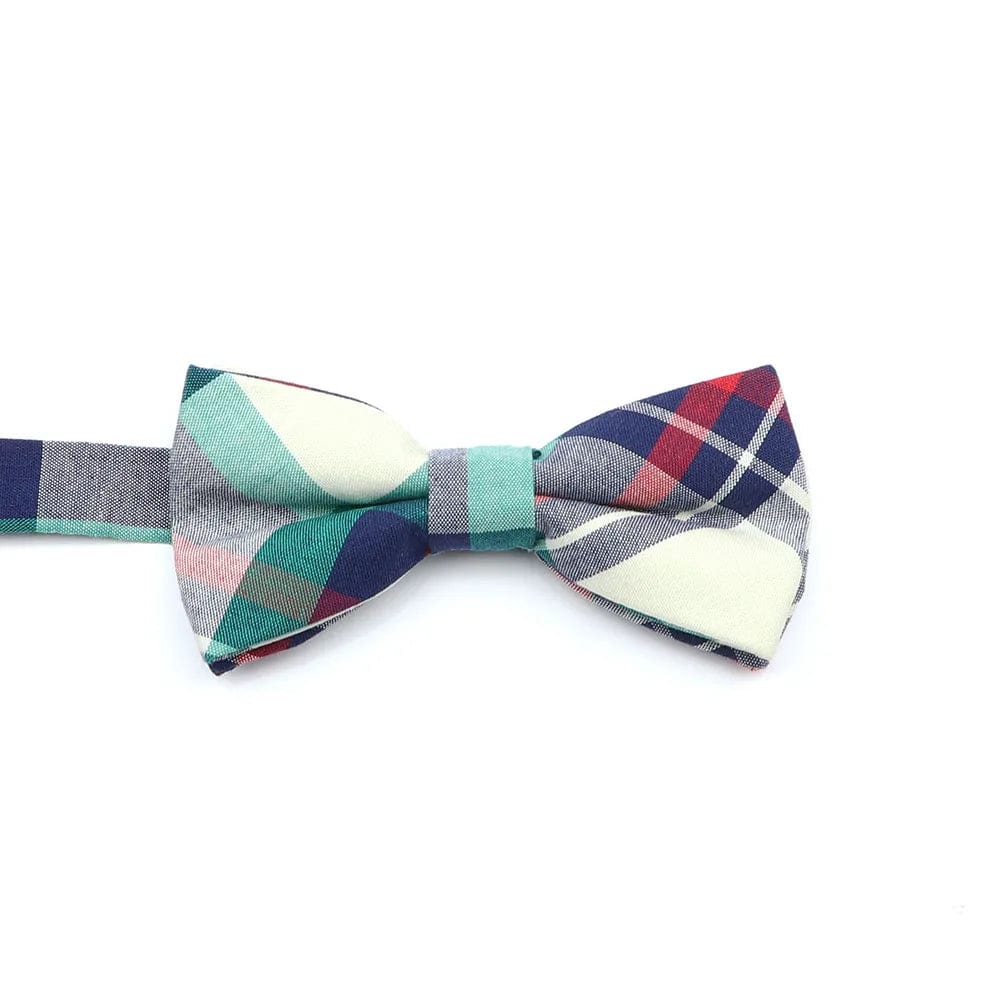 ZONFAZ Soft Cotton Striped Rainbow Bowtie