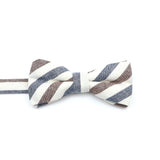 ZONFAZ Soft Cotton Striped Rainbow Bowtie