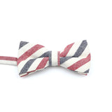 ZONFAZ Soft Cotton Striped Rainbow Bowtie