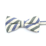 ZONFAZ Soft Cotton Striped Rainbow Bowtie