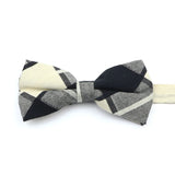 ZONFAZ Soft Cotton Striped Rainbow Bowtie