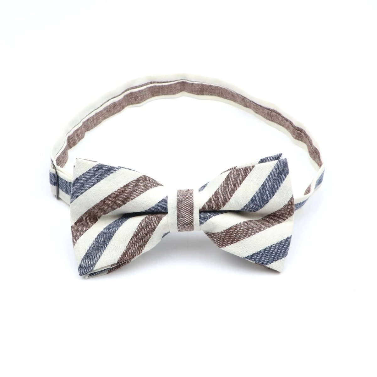 ZONFAZ Soft Cotton Striped Rainbow Bowtie