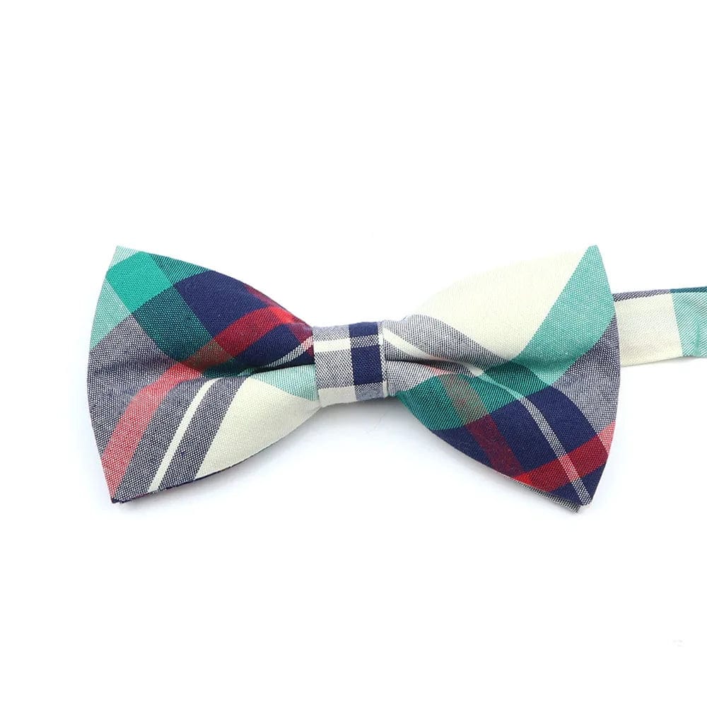 ZONFAZ Soft Cotton Striped Rainbow Bowtie