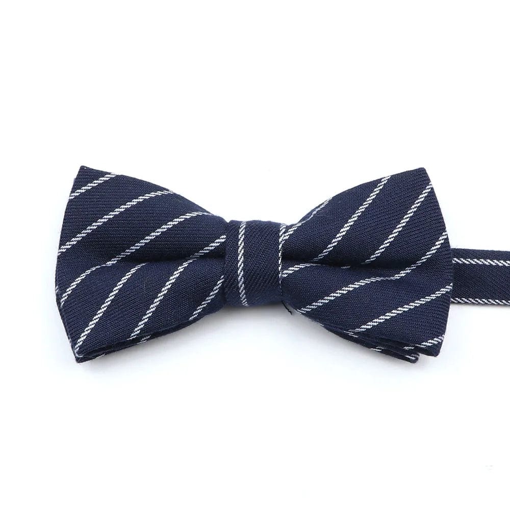 ZONFAZ Soft Cotton Striped Rainbow Bowtie