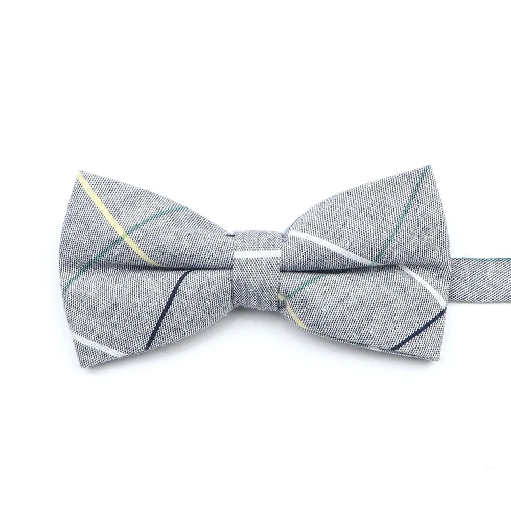 ZONFAZ Soft Cotton Striped Rainbow Bowtie