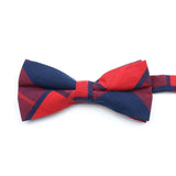 ZONFAZ Soft Cotton Striped Rainbow Bowtie