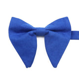 ZONFAZ Soft Micro Suede Big Bowties for Men Solid Color Wedding Party Funeral Groom Bow Ties