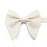 ZONFAZ Soft Micro Suede Big Bowties for Men Solid Color Wedding Party Funeral Groom Bow Ties