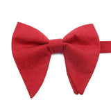 ZONFAZ Soft Micro Suede Big Bowties for Men Solid Color Wedding Party Funeral Groom Bow Ties