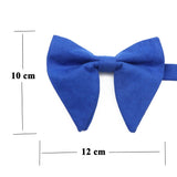 ZONFAZ Soft Micro Suede Big Bowties for Men Solid Color Wedding Party Funeral Groom Bow Ties