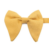 ZONFAZ Soft Micro Suede Big Bowties for Men Solid Color Wedding Party Funeral Groom Bow Ties