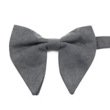 ZONFAZ Soft Micro Suede Big Bowties for Men Solid Color Wedding Party Funeral Groom Bow Ties