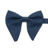 ZONFAZ Soft Micro Suede Big Bowties for Men Solid Color Wedding Party Funeral Groom Bow Ties