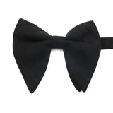 ZONFAZ Soft Micro Suede Big Bowties for Men Solid Color Wedding Party Funeral Groom Bow Ties