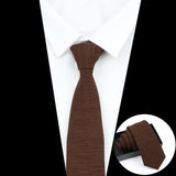 ZONFAZ Soft Suede Solid Color Neckties Skinny Wedding Party Ties