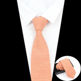 ZONFAZ Soft Suede Solid Color Neckties Skinny Wedding Party Ties