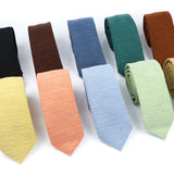 ZONFAZ Soft Suede Solid Color Neckties Skinny Wedding Party Ties