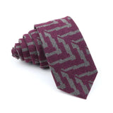 ZONFAZ Soft Wool Cotton Ties Skiny Striped Necktie