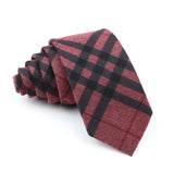 ZONFAZ Soft Wool Cotton Ties Skiny Striped Necktie