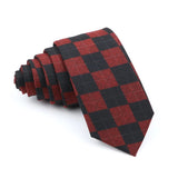 ZONFAZ Soft Wool Cotton Ties Skiny Striped Necktie