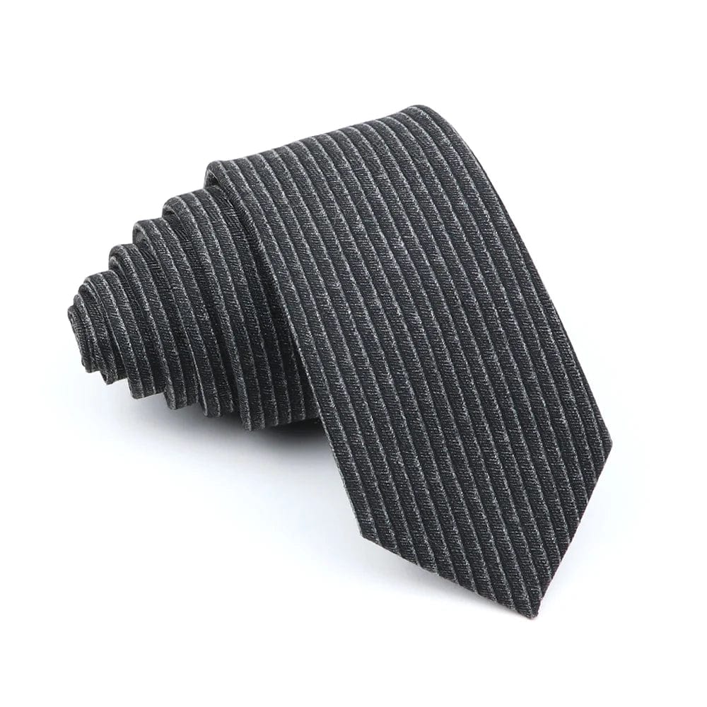 ZONFAZ Soft Wool Cotton Ties Skiny Striped Necktie