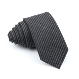 ZONFAZ Soft Wool Cotton Ties Skiny Striped Necktie