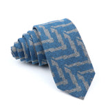 ZONFAZ Soft Wool Cotton Ties Skiny Striped Necktie