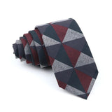 ZONFAZ Soft Wool Cotton Ties Skiny Striped Necktie