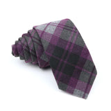 ZONFAZ Soft Wool Cotton Ties Skiny Striped Necktie