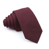 ZONFAZ Soft Wool Cotton Ties Skiny Striped Necktie