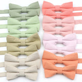 ZONFAZ Solid Candy Color Bowties For Parent - Child Lovely Design Adjustable Bow Ties