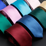 ZONFAZ Solid Color Classical Silk Ties 6cm Width