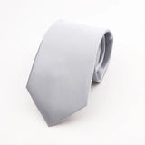 ZONFAZ Solid Color Classical Silk Ties 8cm Width