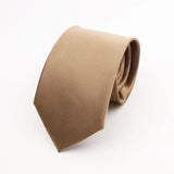 ZONFAZ Solid Color Classical Silk Ties 8cm Width