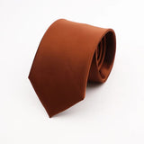 ZONFAZ Solid Color Classical Silk Ties 8cm Width