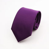 ZONFAZ Solid Color Classical Silk Ties 8cm Width