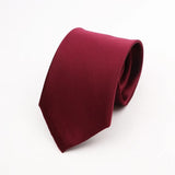 ZONFAZ Solid Color Classical Silk Ties 8cm Width