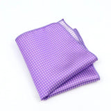 ZONFAZ Solid Color Dot Silk Pocket Square