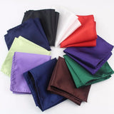 ZONFAZ Solid Color Fashion Polyester Silk Pocket Square