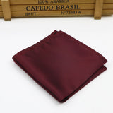 ZONFAZ Solid Color Fashion Polyester Silk Pocket Square