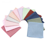 ZONFAZ Solid Color Handkerchief Cotton Classic Style Pocket Square